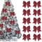 Red Black Buffalo Plaid Christmas Wreath Bows 10 Pcs Snowflake Burlap Tree Door Decoration Bows 5