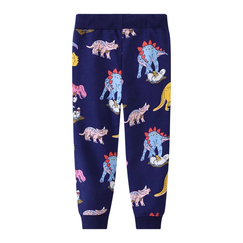 Jumping Meters Kids Dinosaur Sweatpants Adjustable Drawstring Toddler Baby Trousers For Boys And 5