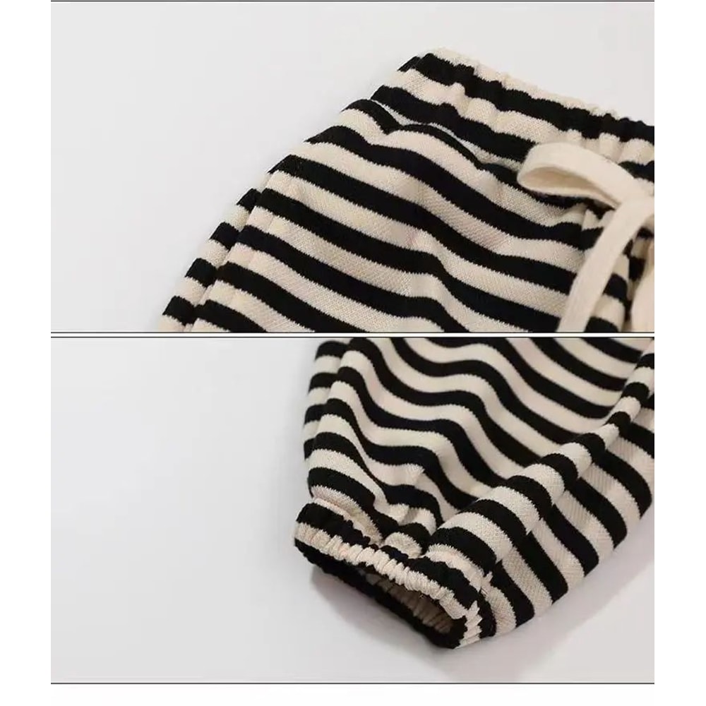 CozyStride Kids Striped Jogger Pants Thermal Drawstring Toddler Sweatpants For Boys Girls 46Y 4