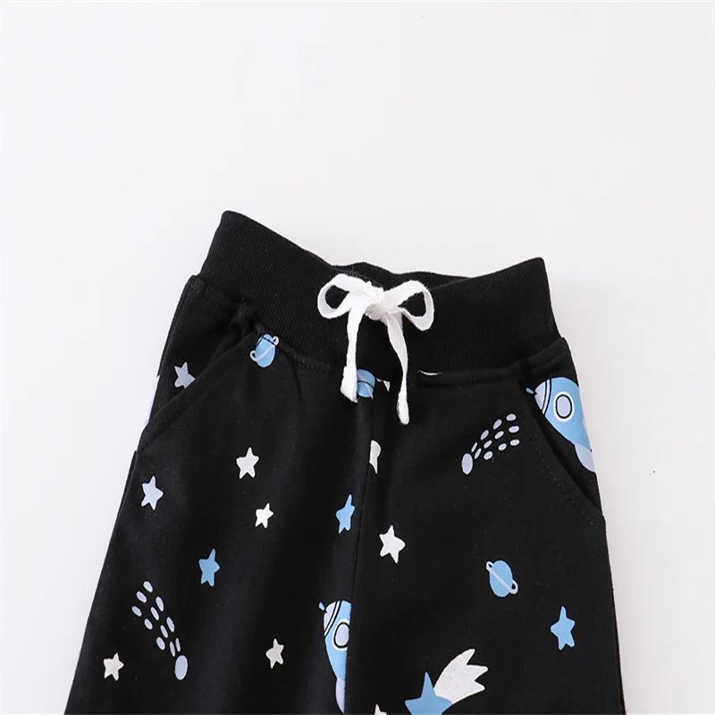 Jumping Meters Kids Space Print Sweatpants Cotton Drawstring Harem Pants For Boys 2T7T 0
