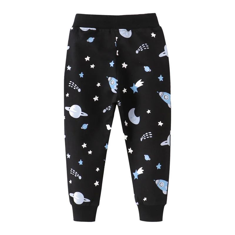Jumping Meters Kids Space Print Sweatpants Cotton Drawstring Harem Pants For Boys 2T7T 4