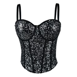 glamspark sequin camisole tank top – y2k sexy club party corset camis for women
