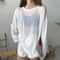 Korean Sheer Long Sleeve TShirt Womens Loose SunProtective Ulzzang Summer Tee 7