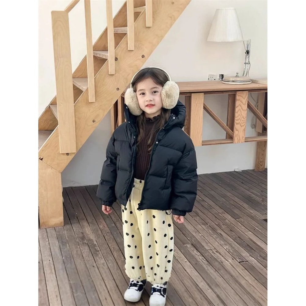 Kids Winter Hooded Puffer Jacket Warm CottonPadded Coat For Boys Girls 312Y 5