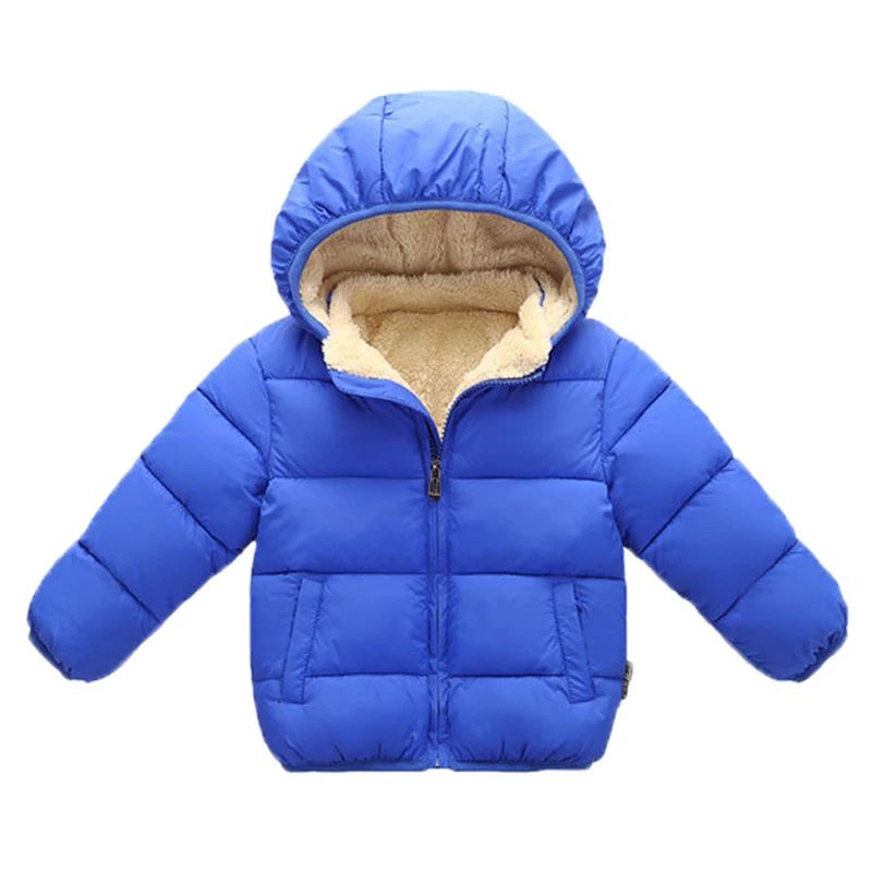Kids Plush Fur Hooded Winter Jacket Thick Warm CottonPadded Coat For Boys Girls 36Y 0