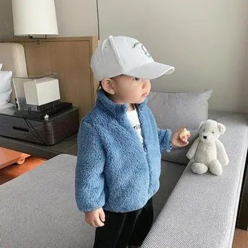 CozyCord Kids Plush Jacket Warm Corduroy Toddler Coat For Boys Girls 16Y 8