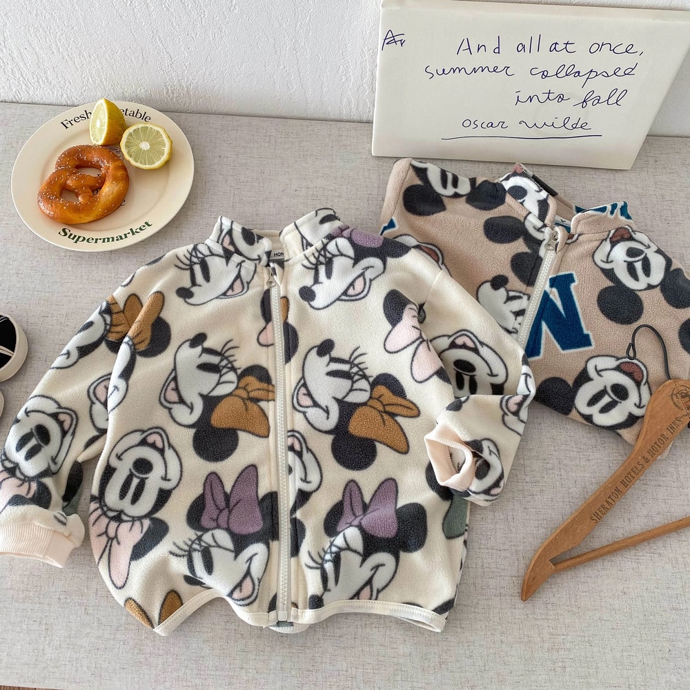 Disney Mickey Kids Lightweight Jacket Cartoon Print Spring Autumn Coat For Boys Girls 06Y 1