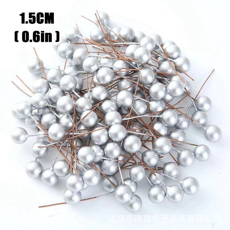 Artificial Red Berry Stems for Christmas Decor – Mini Fake Cherry Berries for DIY Wreaths & Floral Arrangements