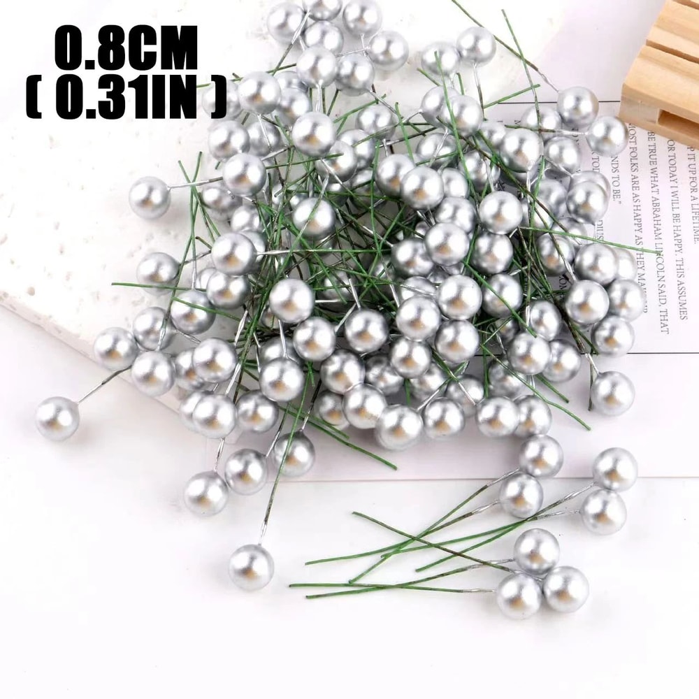 Artificial Red Berry Stems for Christmas Decor – Mini Fake Cherry Berries for DIY Wreaths & Floral Arrangements