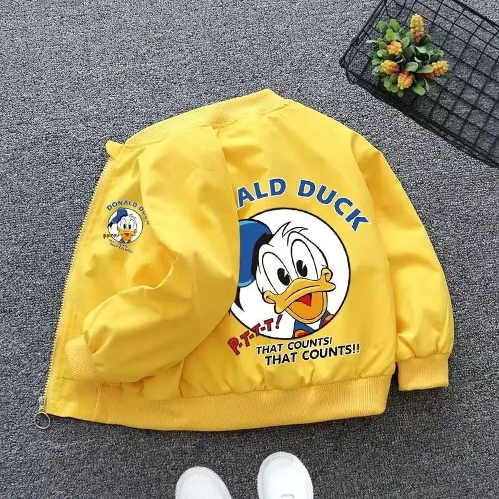 Donald Duck Kids Cartoon Jacket Cute Autumn Windbreaker Coat For Boys Girls 06Y 7
