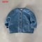 Kids Cotton Denim Jacket Classic Korean Style Jean Coat For Boys Girls 27Y 0