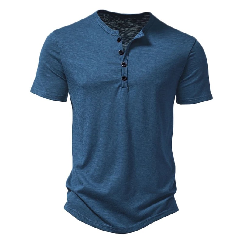 King Billion Mens Cotton Henley TShirt Breathable Short Sleeve Casual Summer Tee 5