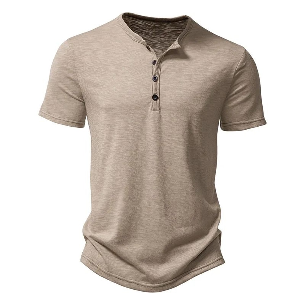 King Billion Mens Cotton Henley TShirt Breathable Short Sleeve Casual Summer Tee 6