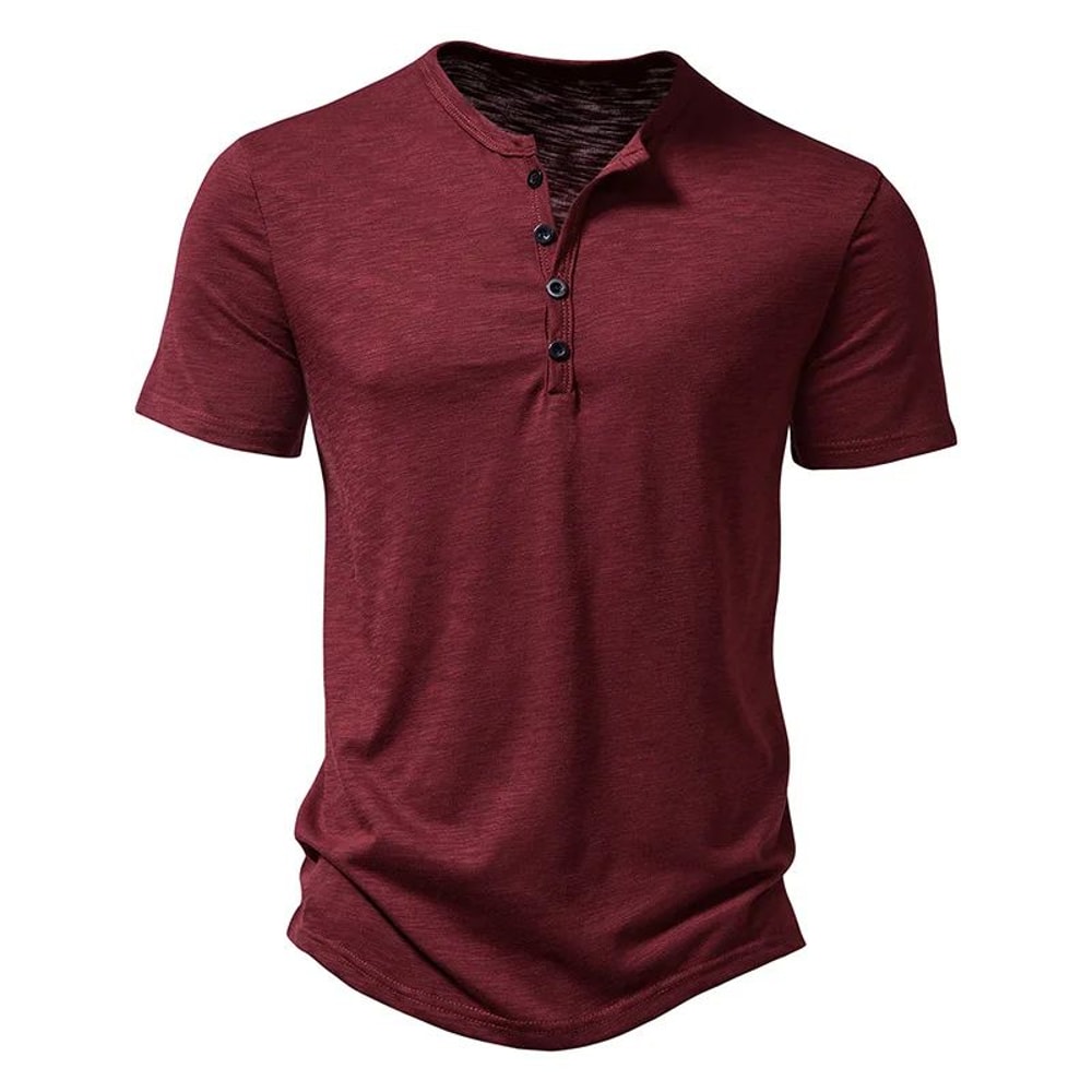 King Billion Mens Cotton Henley TShirt Breathable Short Sleeve Casual Summer Tee 8