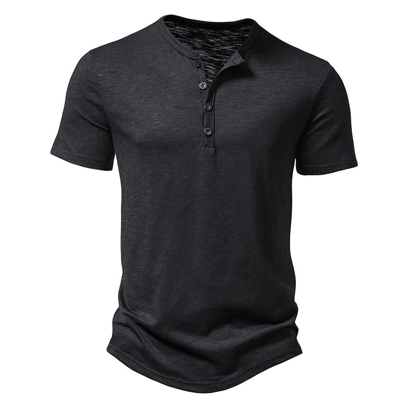 King Billion Mens Cotton Henley TShirt Breathable Short Sleeve Casual Summer Tee 10