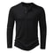 Mens Cotton Long Sleeve Henley Shirt Casual Button Neck Slim Fit Tee 9