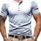 Mens Short Sleeve Henley TShirt Slim Fit Button Neck Casual Streetwear Tee 10