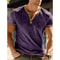 Mens Faith 3D Print Henley Shirt Oversized Short Sleeve Streetwear Tee 5