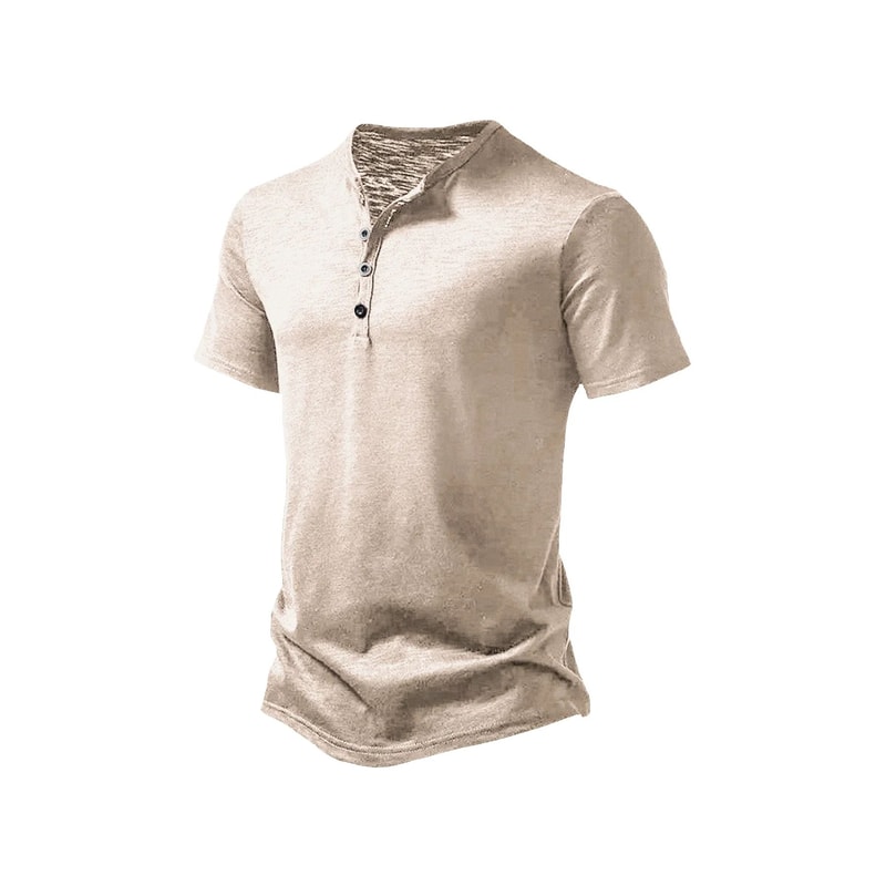 Mens Breathable Summer Henley TShirt Lightweight QuickDry Casual Short Sleeve Athletic Tee 5