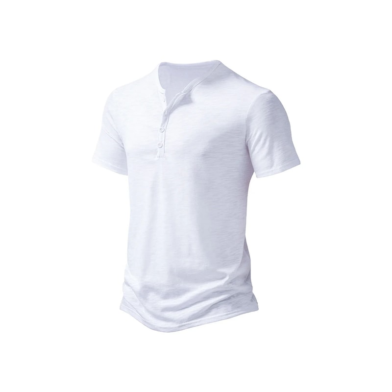 Mens Breathable Summer Henley TShirt Lightweight QuickDry Casual Short Sleeve Athletic Tee 7