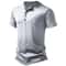 Mens Breathable Summer Henley TShirt Lightweight QuickDry Casual Short Sleeve Athletic Tee 9