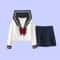 Womens Japanese JK Sailor School Uniform Set Classic Long Sleeve Anime Cosplay Outfit With Red Tie 5