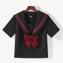 women's black japanese jk sailor school uniform set – classic anime cosplay student outfit with pleated skirt