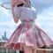 Korean JK Sailor School Uniform Set Pink Plaid Pleated Skirt Blouse Cosplay Outfit For Women 2