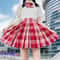 Korean JK Sailor School Uniform Set Pink Plaid Pleated Skirt Blouse Cosplay Outfit For Women 21