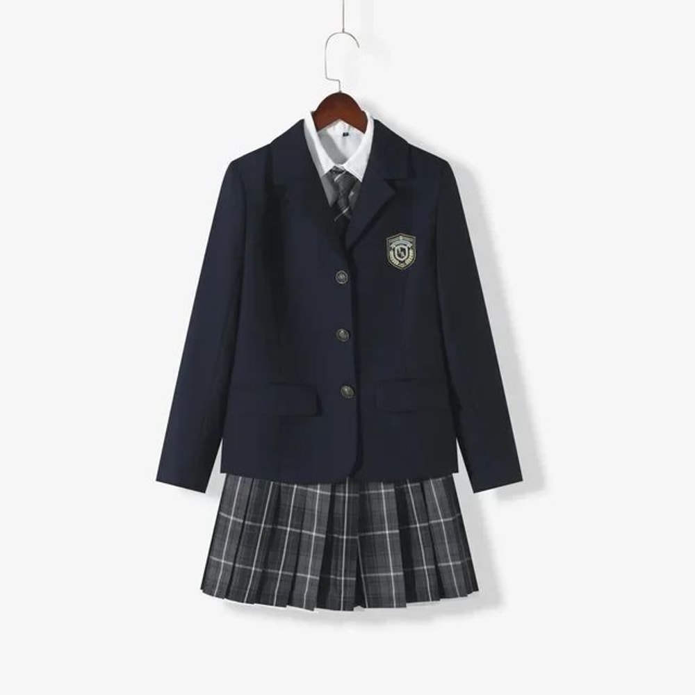 Japanese Sailor School Uniform Blazer Set Anime JK Pleated Skirt Cosplay Outfit For Women 10