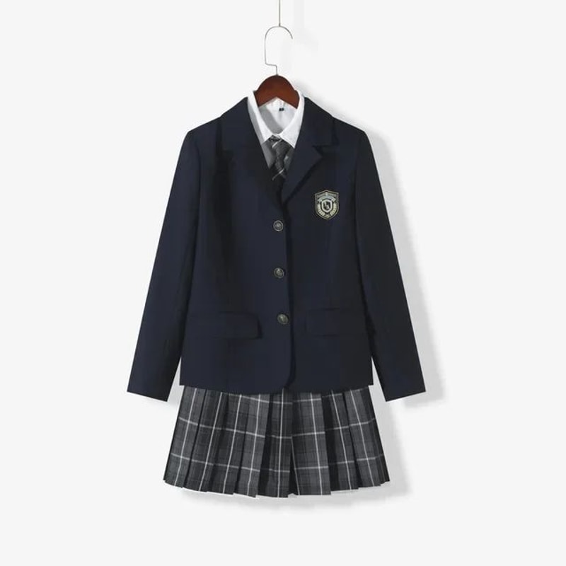 Japanese Sailor School Uniform Blazer Set Anime JK Pleated Skirt Cosplay Outfit For Women 10
