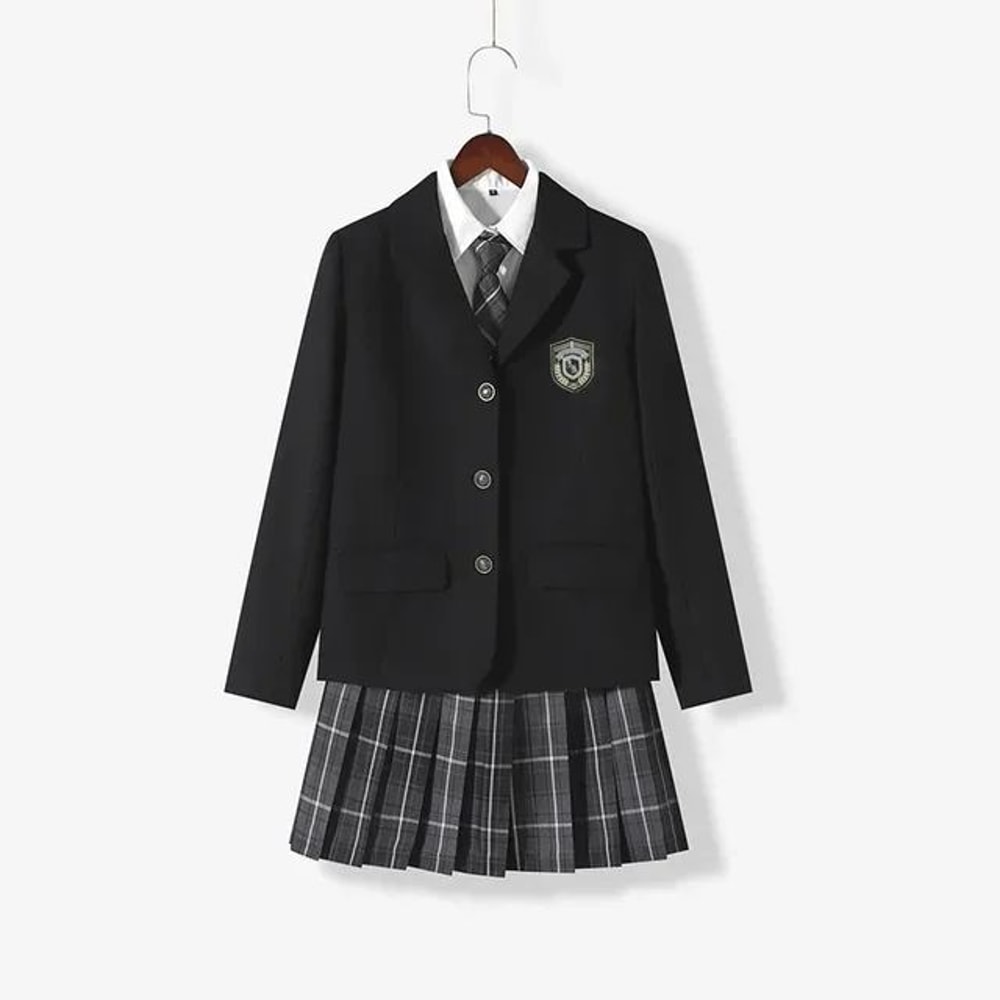 Japanese Sailor School Uniform Blazer Set Anime JK Pleated Skirt Cosplay Outfit For Women 11