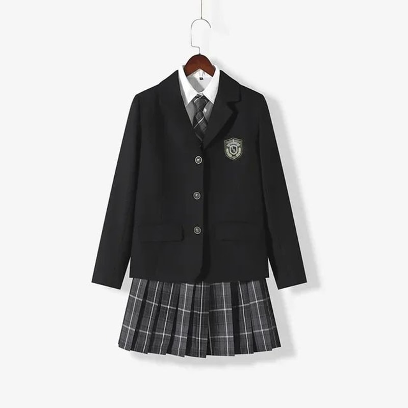 Japanese Sailor School Uniform Blazer Set Anime JK Pleated Skirt Cosplay Outfit For Women 11