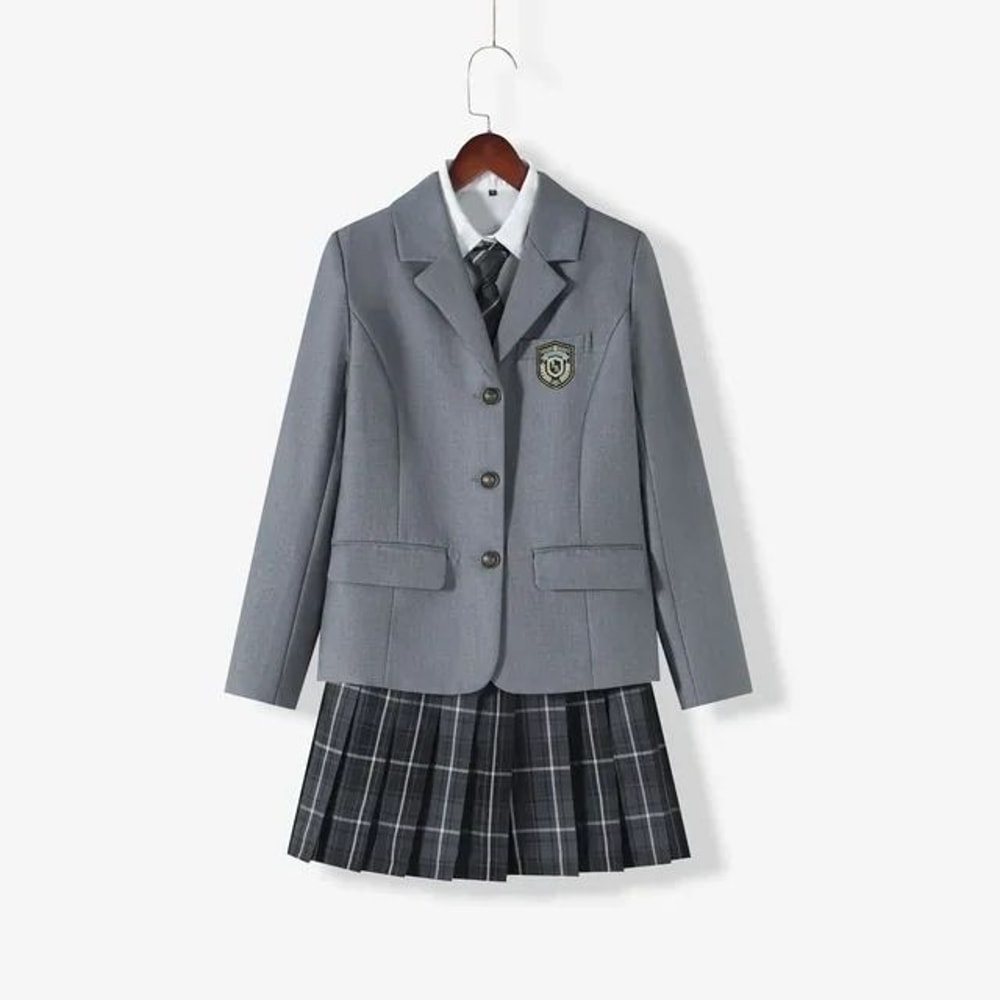 Japanese Sailor School Uniform Blazer Set Anime JK Pleated Skirt Cosplay Outfit For Women 13