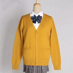 japanese jk school uniform sweater cardigan – anime v-neck long sleeve knit coat for girls