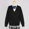 Japanese JK School Uniform Sweater Cardigan Anime VNeck Long Sleeve Knit Coat For Girls 7