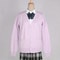 Japanese JK School Uniform Sweater Cardigan Anime VNeck Long Sleeve Knit Coat For Girls 16