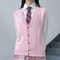 Japanese JK School Uniform Knit Vest Cardigan Korean Gyaru Style Student Sweater For Women 2