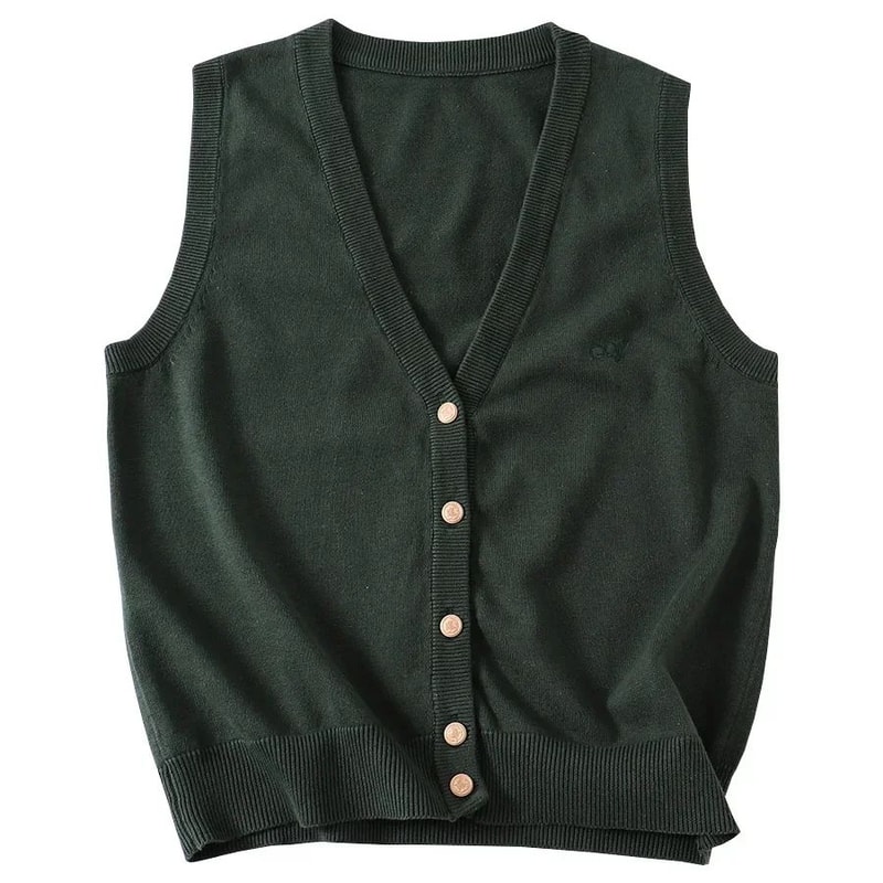 Japanese JK School Uniform Knit Vest Cardigan Korean Gyaru Style Student Sweater For Women 8