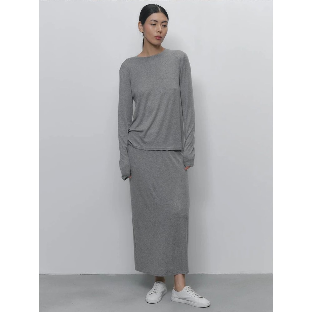 Hirsionsan Womens Modal 3Piece Lounge Set Loose Cardigan Vest HighWaist Pants Casual Outfit 10