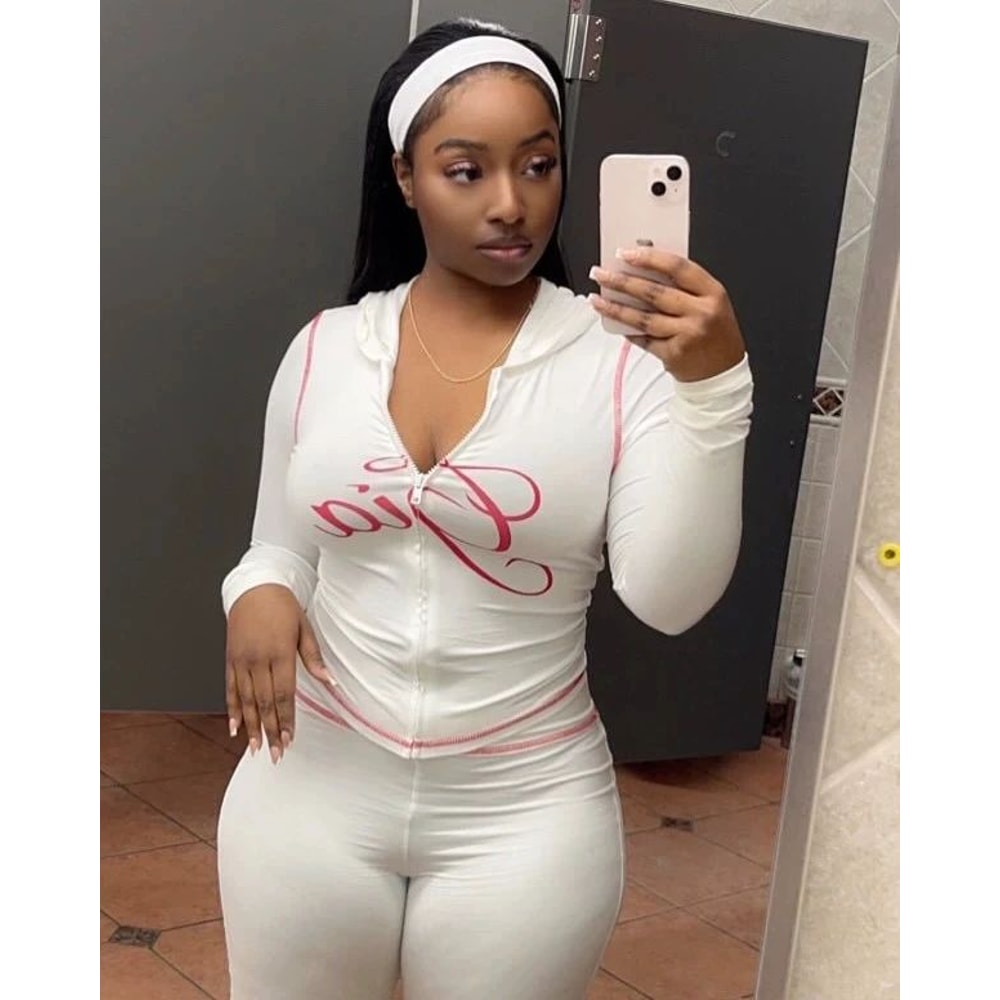 Y2K Leopard Print Hoodie Slim Pants Set Womens Streetwear 2Piece Cardigan And Trousers Outfit 9