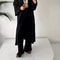 Womens Solid Color Long Cardigan Wide Leg Pants Set Casual Loose Commuter 2Piece Outfit 2