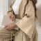Womens Solid Color Long Cardigan Wide Leg Pants Set Casual Loose Commuter 2Piece Outfit 8