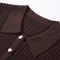 Womens Vintage Knit Cardigan Straight Pants Set Brown Loose Fit 2Piece Fashion Suit 5