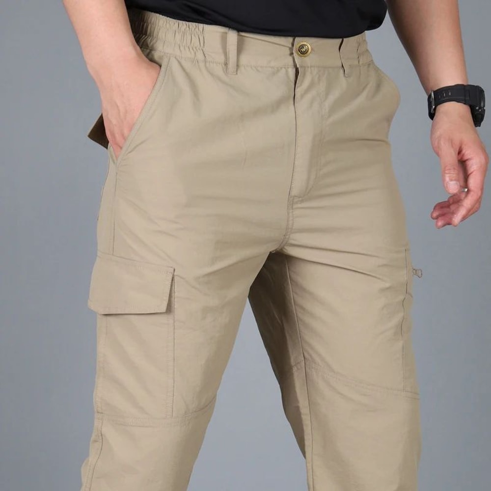 Mens Lightweight Waterproof Tactical Cargo Pants MultiPocket Outdoor Hiking Casual Summer Trouser 7