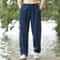 Mens Cotton Linen Beach Jogger Pants Casual Loose Summer Streetwear Vacation Trousers 6