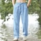 Mens Cotton Linen Beach Jogger Pants Casual Loose Summer Streetwear Vacation Trousers 7