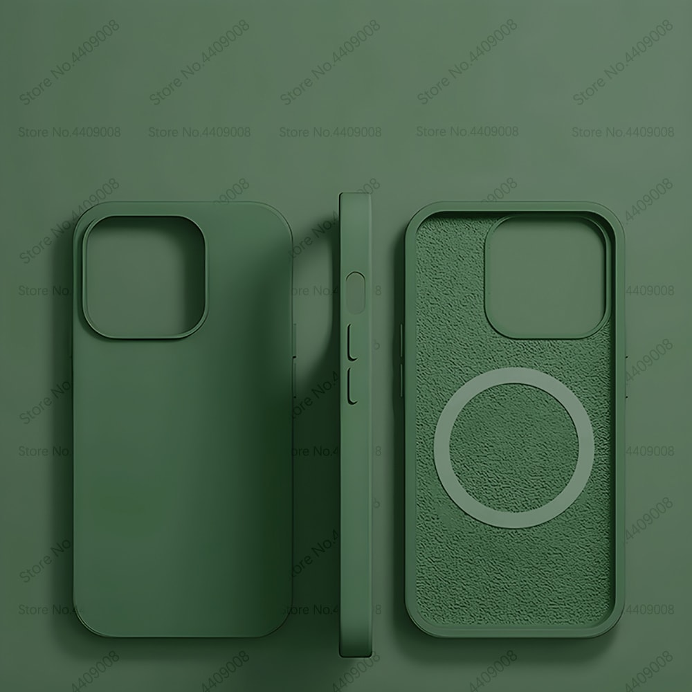 Magnetic MagSafe Phone Case For IPhone 15 14 13 12 Pro Max Plus Liquid Silicone Soft Protective Co