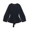 Womens Retro Knit Blazer With Belt VNeck Shoulder Pad Office Lady Jacket 0