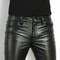 Mens Slim Fit Faux Leather Biker Pants Rock Style PU Motorcycle Party Trousers 4